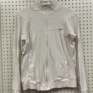 Nike Classic White Zip-Up Hoodie